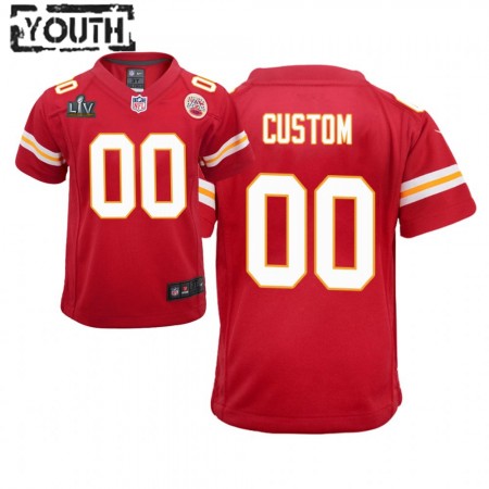 Kansas City Chiefs Tröjor Custom Nike Röd 2021 Super Bowl LV - Barn Kansas City Chiefs Tröjor Custom Nike Röd 2021 Super Bowl LV - Barn